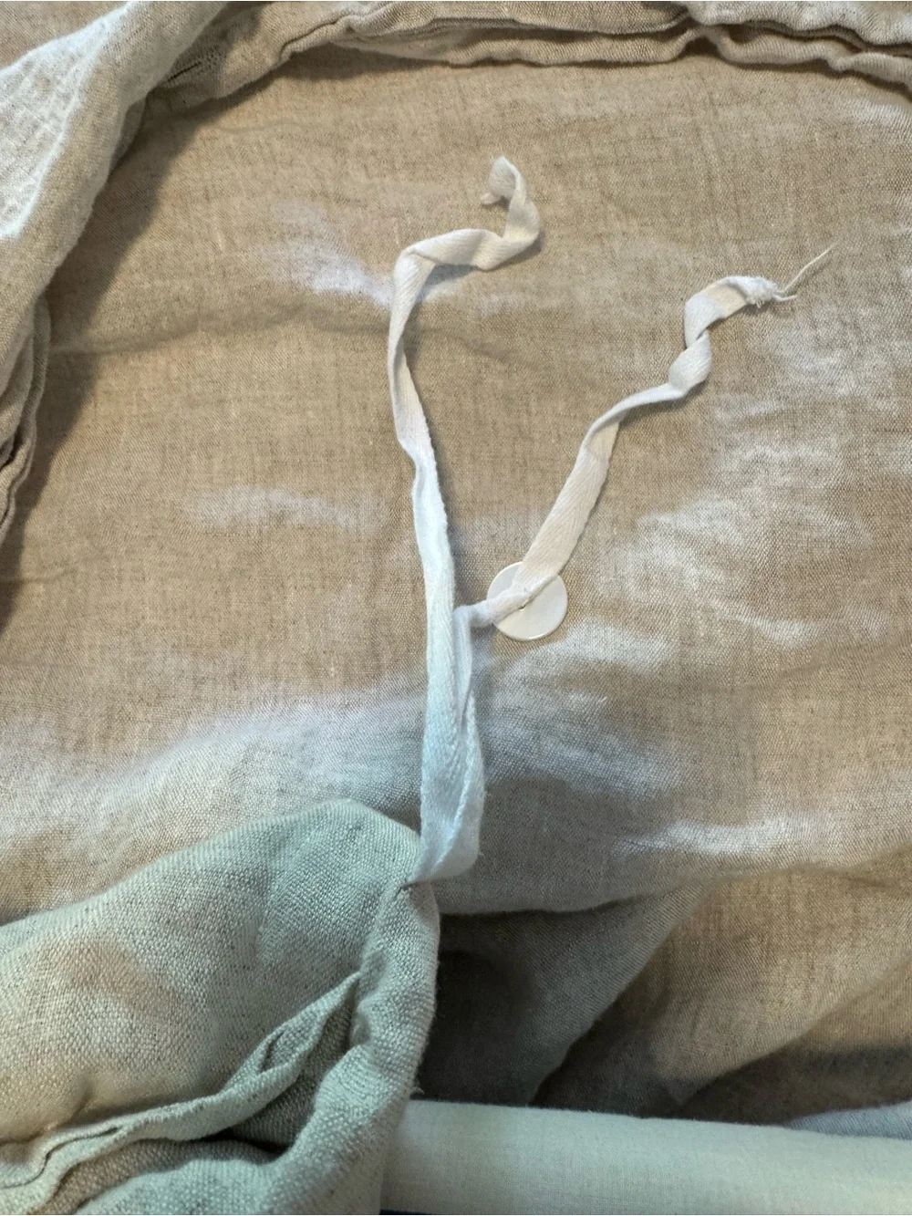 Crate and Barrel European Linen Duvet Cover Natural KING